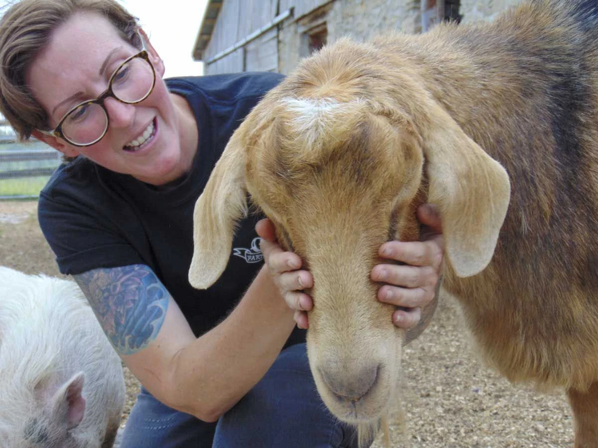 Sanctuary founder Ali Valentine with Ted