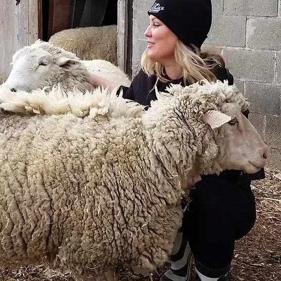 Kyla volunteering at GLO Farm Sanctuary